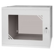 CM19-9U-450G duvar tipi kabinet 19 inç 9U 450mm gri ön görünüm