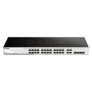 D-Link DGS-1210-28 yönetilen L2/L2+ gigabit ethernet anahtarı siyah