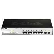 D-Link DGS-1210-08P PoE destekli gigabit ethernet anahtarı siyah L2