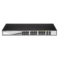 D-Link DGS-1210-24P yönetilen L2 gigabit ethernet anahtarı siyah