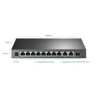 TL-SG1210MPE 10 Portlu Gigabit Easy Smart Switch 8 Port PoE+