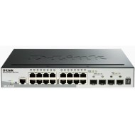 D-Link DGS-1510-20 yönetilen L3 gigabit ethernet anahtarı siyah