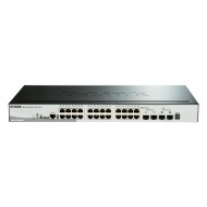 D-Link DGS-1510-28P yönetilen L3 PoE gigabit ethernet anahtarı siyah