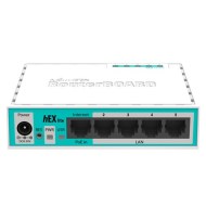 Mikrotik hEX lite RB750r2 beyaz üst görünüm detayı