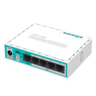 Mikrotik hEX lite RB750r2 beyaz arka panel bağlantı portları