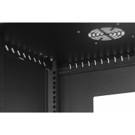 CM19-12U-450B siyah duvar dolabının arka panel kablolama detayları