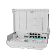 Mikrotik netPower Lite 7R CSS610-1Gi-7R-2S+OUT ağ anahtarı ön panel