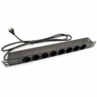 Shucko PDU 19 inç 1U güç kaynakları yan görünüm ALIM-PDU-19