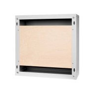 BU400-400-160G Evrensel Kutu 400x400x160 Gri yan açı görünüm