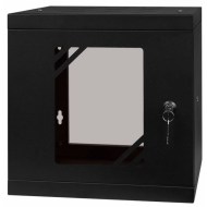 Duvar tipi kabinet 10 inç 6U 300mm siyah CM10-6U-300B
