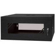 CM19-4U-450B 19 inç 4U 450mm siyah duvar tipi kabinet ön görünüm