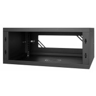 CM19-4U-450B 19 inç 4U 450mm siyah duvar kabinetinin montaj görseli