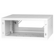 CM19-4U-450G 19 inç 4U 450mm gri duvar kabinetinin kapısı açık