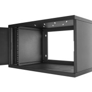 CM19-6U-450B duvar kabineti 19 inç 6U 450mm siyah açık kapı