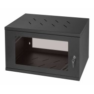 CM19-6U-450B 19 inç 6U 450mm siyah kabinet arka panel bağlantıları
