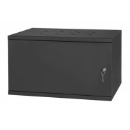 CM19-6UPM-450B 19 inç 6U 450mm metal kapılı siyah duvar dolabı ana görünüm