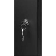 CM19-9U-450B 450mm siyah kabinet kapı detayı ve kilitleme mekanizması