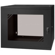 CM19-9U-450B 19 inç 9U 450mm Siyah duvar dolabı ön görünüm