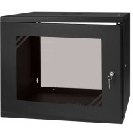 CM19-9U-450B siyah duvar dolabının sol yan görünüm ve yapısı
